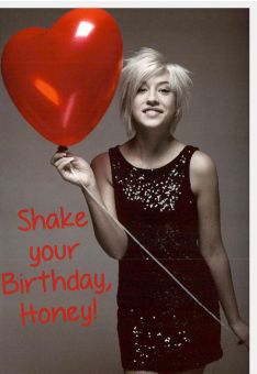 Geburtstagskarte Spruch lustig Shake your Birthday Honey