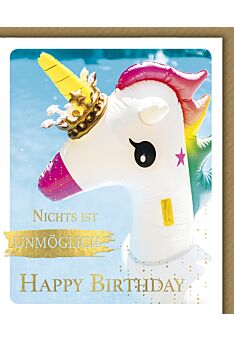 Geburtstagskarte lustig Snapshot Nichts ist unmöglich Happy Birthday