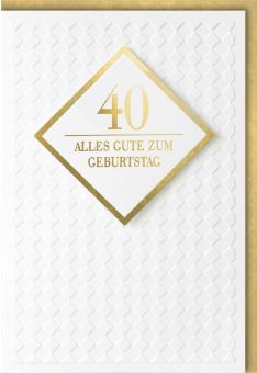 Geburtstagskarte 40 Jahre Premiumqualität Alles Gute