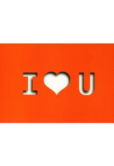 Postkarte I love You rot