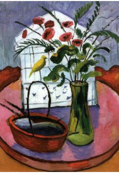Kunst Postkarte August Macke - Birdcage