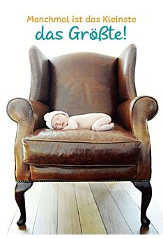 Postkarte Geburt Baby Sprüche Manchmal ist das Kleinste das Größte