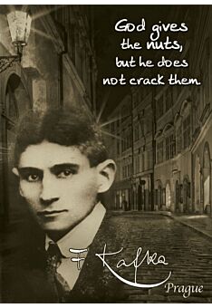 KunstPostkarte: Franz Kafka God gives the nuts