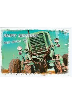 Geburtstagskarte Traktor Trecker Ein starker Typ