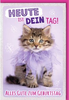 Geburtstagskarte lustig kleines Kätzchen
