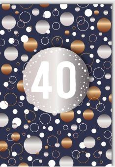 Geburtstagskarte 40 Jahre Business Kreise Applikation