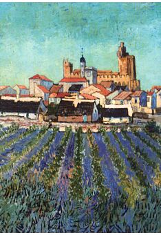 Kunstkarte Vincent van Gogh - Blick auf Saintes-Maries