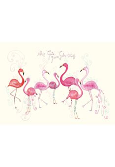 Postkarte Geburtstag Flamingos Alles Gute