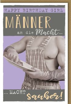 Geburtstagskarte für Frauen Spruch Männer an die Macht