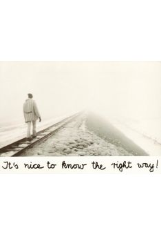 Postkarte retro Bild The right way