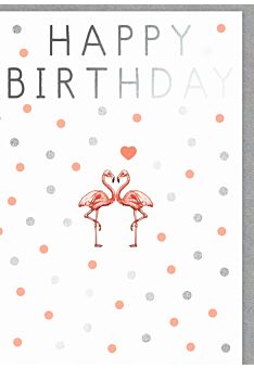 Karte Geburtstag Happy Birthday Flamingos