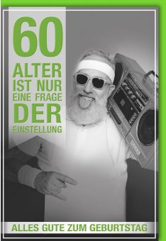 60.Geburtstagskarte lustig- Mann mit Ghettoblaster
