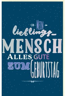 Glückwunschkarte Geburtstag Spruchkarte, mit schimmerndem Farbeffekt