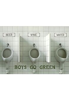 Postkarte witzig Spruch Boys go green