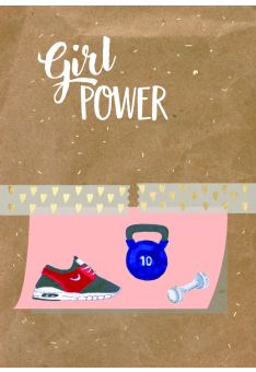 Frauenpostkarte Spruch Girl Power