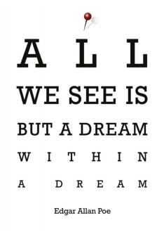 Postkarte Sprüche: All we see is but a dream