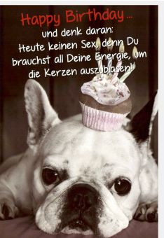 Geburtstagskarte lustig Spruch Happy Birthday und denk dran