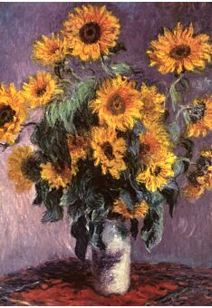 Kunst Postkarte Claude Monet (1840-1926), Bouquet of Sunflowers, Stillleben mit Sonnenblumen, 1880