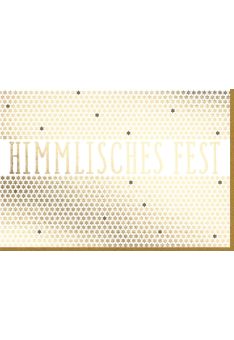 Weihnachtskarte Goldfolie Cityproducts HIMMLISCHES FEST