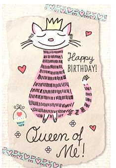 Karte Geburtstag Katze Queen of Me