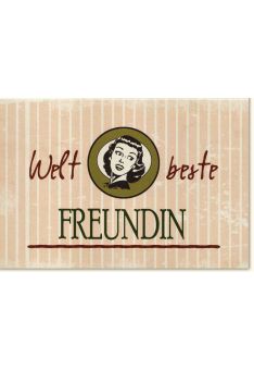 Geburtstagskarte für Frauen Weltbeste Freundin retro
