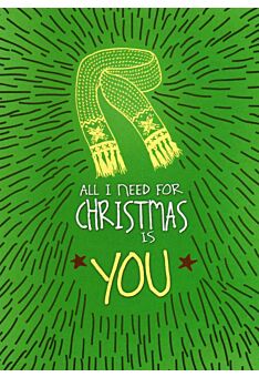 Weihnachtspostkarte Liebe: All I need for Christmas is You
