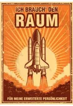 Postkarte Sprüche: Ich brauch' den Raum
