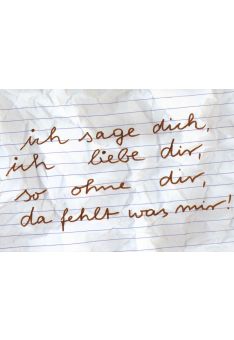 Postkarte Liebesspruch Ich sage dich...