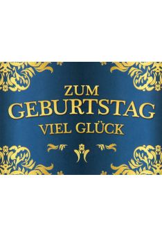 Postkarte Geburtstag Zum Geburtstag viel Glück blau