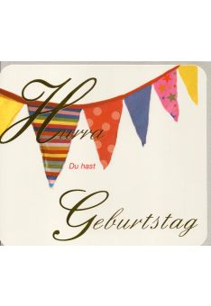Geburtstagskarte originell Girlande Hurra