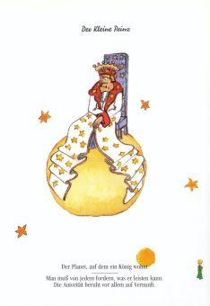 Postkarte Der kleine Prinz Der Planet auf dem ein König...