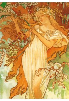 Kunstpostkarte Alphonse Mucha - Spring