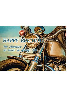 Geburtstagskarte Männer Motorrad Abenteuer