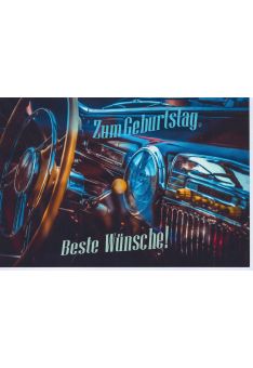 Geburtstagskarte Männer Oldtimer Lenkrad