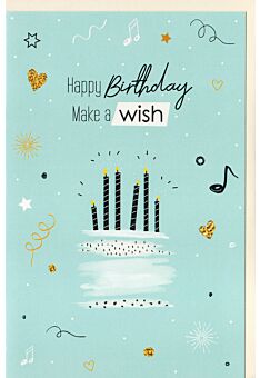 Geburtstagskarte Happy Birthday Make a wish