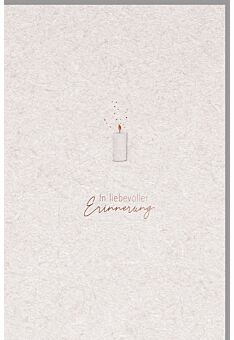 Trauerkarte minimalistisch Motiv Kerze
