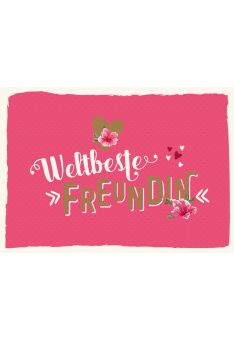 Postkarte Freundschaft Spruch Weltbestefreundin