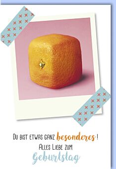 Geburtstagskarte lustig Quadratische Orange