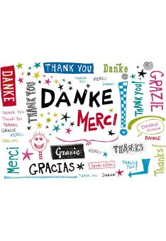 Postkarte Sprüche Danke Merci Gracias