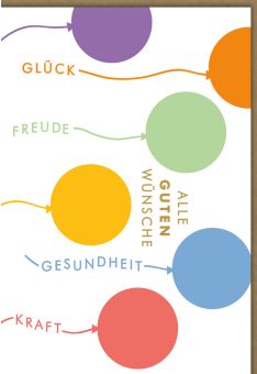 Geburtstagskarte Alle Guten Wünsche Glück Freude Midoro