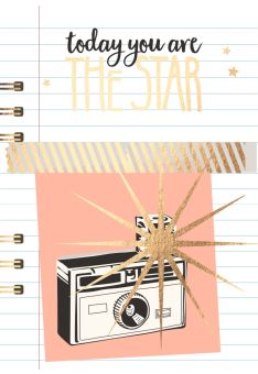 Postkarte Spruch Today you are the star