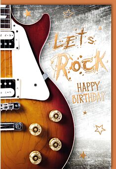 Glückwunschkarte Geburtstag Hobby "Let´s Rock" Gitarre