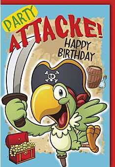 Geburtstagskarte für Kinder Hobby Party Attacke!