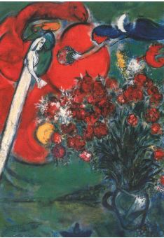 Kunstkarte Marc Chagall, Still-Life with Flowers