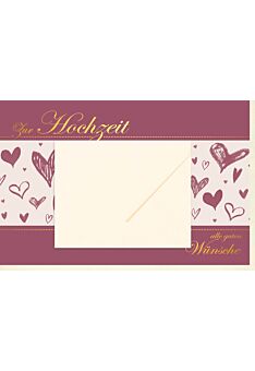 Hochzeitskarte mit Kuvert für Geld Alle Guten Wünsche