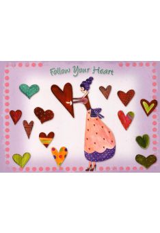 Motivation Postkarte Spruch Follow Your Heart