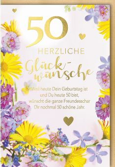 Karte Geburtstag 50 Jahre Weil heut dein Geburtstag ist und du heute 50 bist