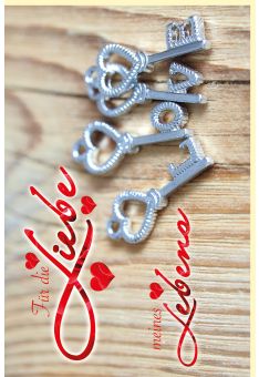 Karte Valentinstag Schlüssel Für die Liebe meines Lebens