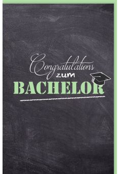 Glückwunschkarte zur Prüfung Congratulations zum Bachelor