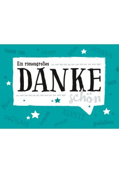 Postkarte Sprüche Ein riesengroßes Dankeschön